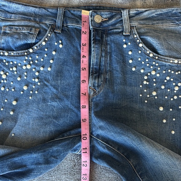 Mavi Tess Embellished High Rise Skinny Jeans in Indigo Pearl Size 29 EUC - Picture 10 of 12